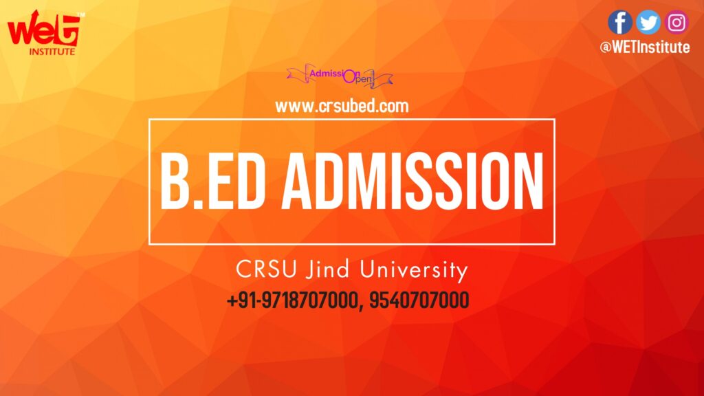 CRSU B.Ed Admission